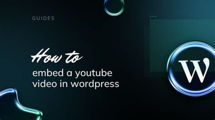 Can I embed a YouTube video in WordPress?