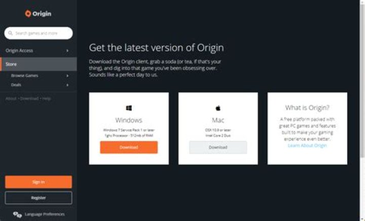 Can you download Origin games on Mac?