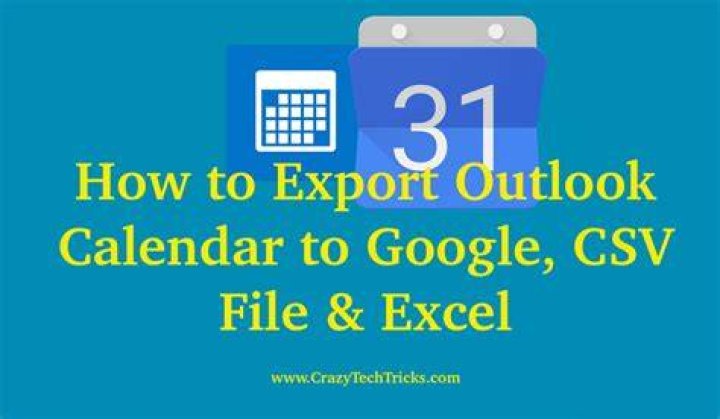 Can you export an Outlook calendar to Google?