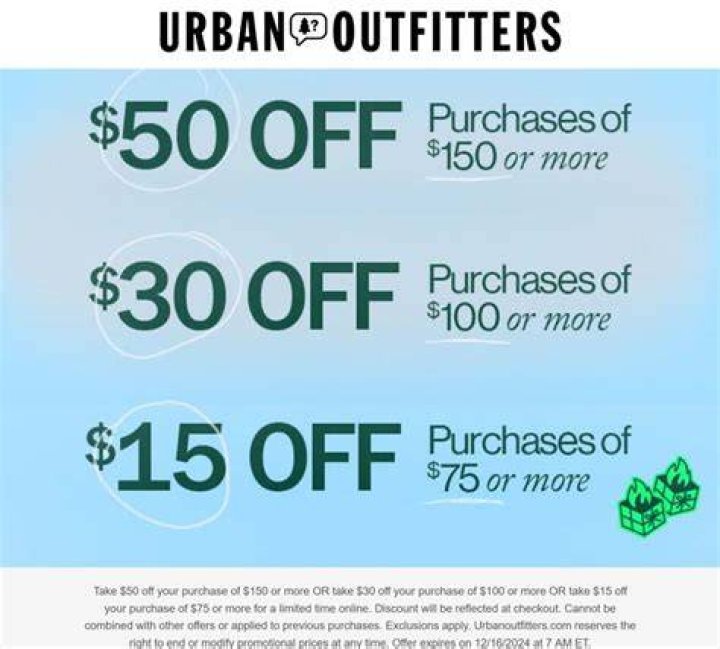 Can you use 2 promo codes on Urban Outfitters?
