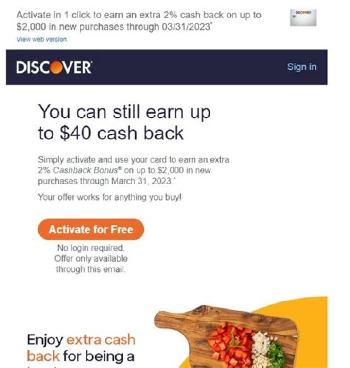 Does Discover send you an email?