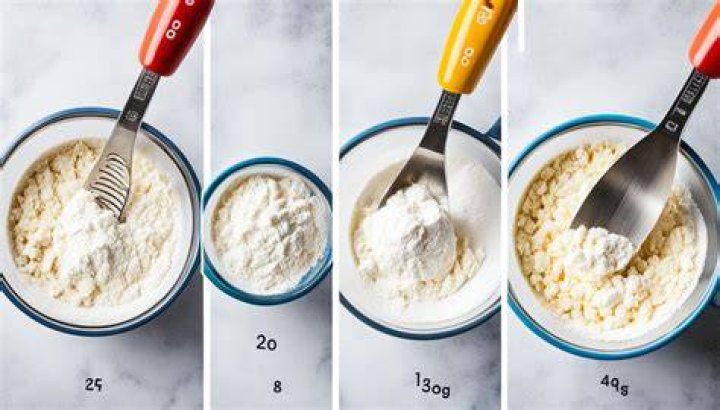 How can I measure 4 ounces of flour without scales?