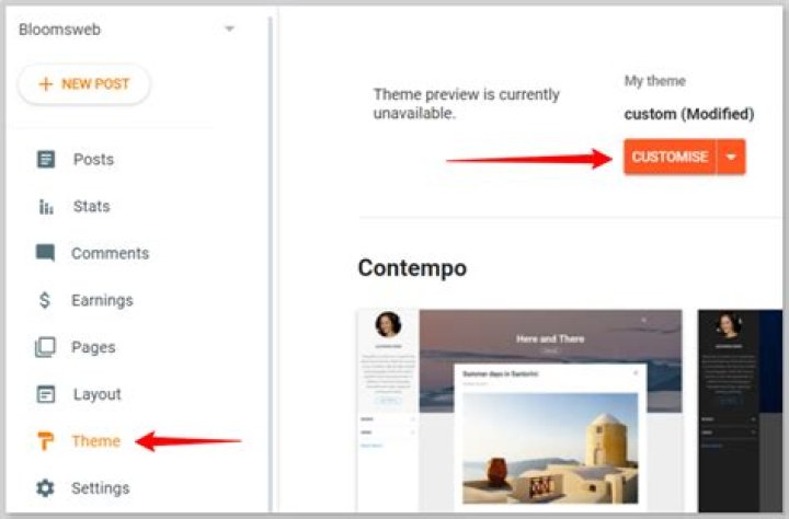 How do I customize my Blogger template?