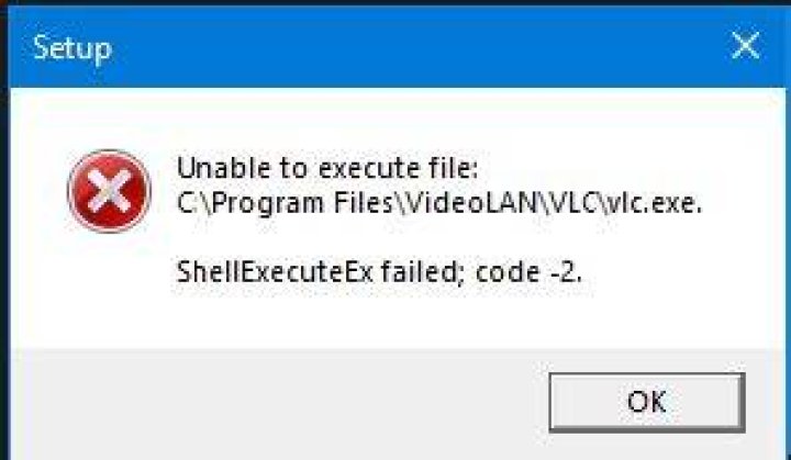 How do I fix ShellExecuteEx failed?