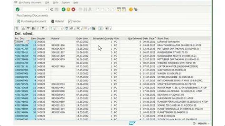 How do I get an open PO report in SAP?