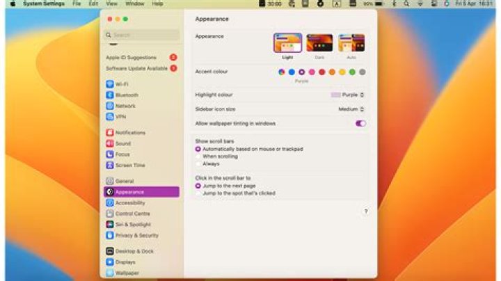 How do I get to preferences on Macbook Air?