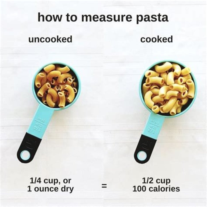 How do I measure 2 cups of uncooked pasta?