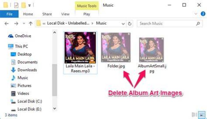 How do I remove album art from a file?