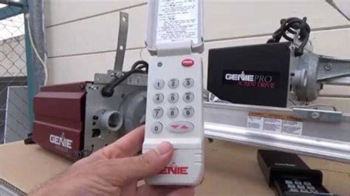 How do I reprogram an old Genie garage door opener?