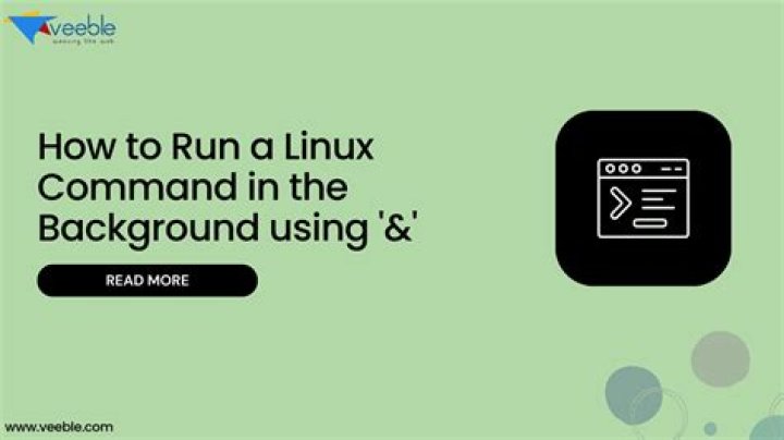 How do I run a Linux background job?