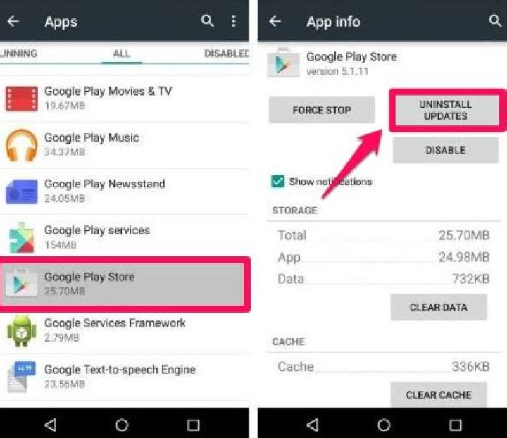 How do I uninstall Play store?