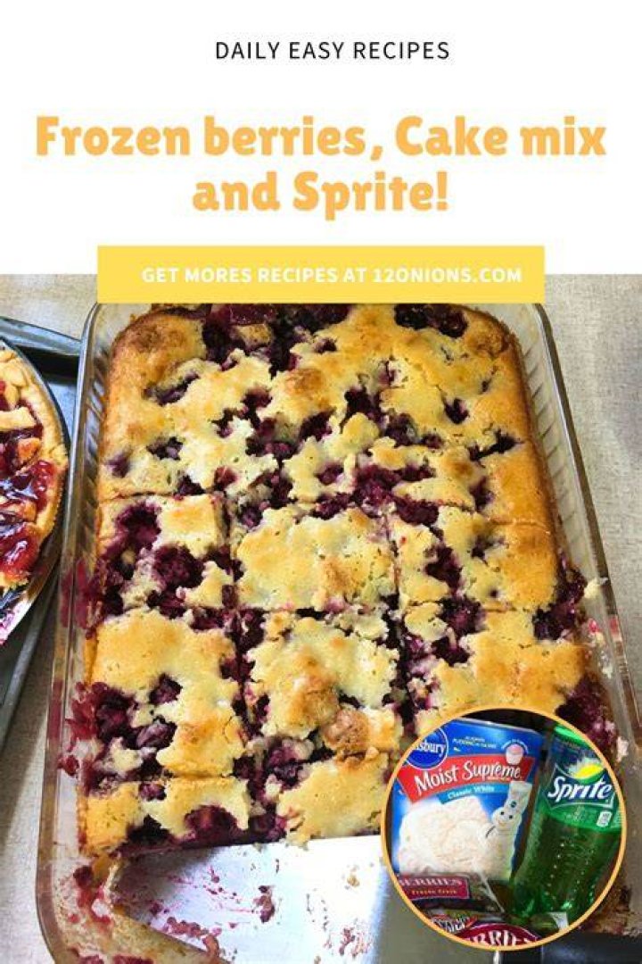 How do you add berries to a cake mix?