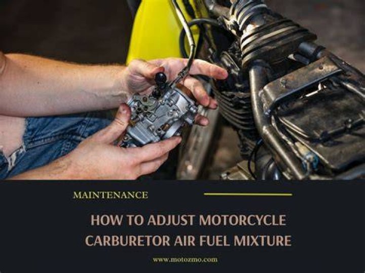 How do you adjust the air fuel mixture on a motorcycle carburetor?