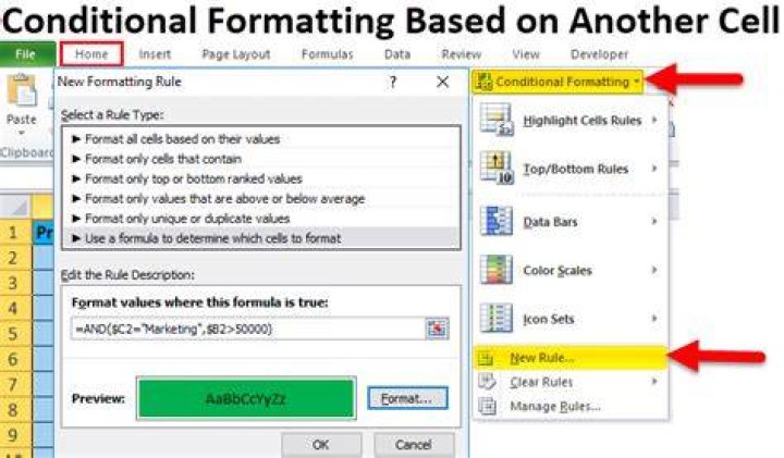 How do you conditional format if a cell contains certain text?