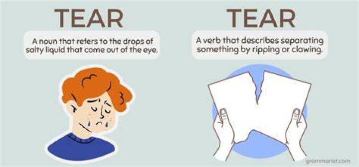How do you describe someone who is tearing up?