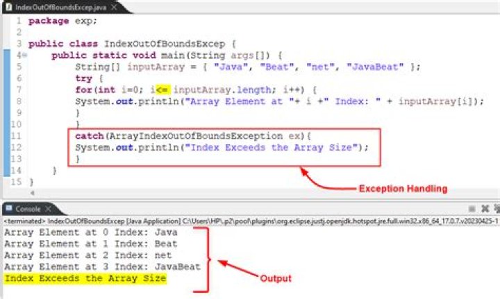 How do you fix array index out of bound exception?