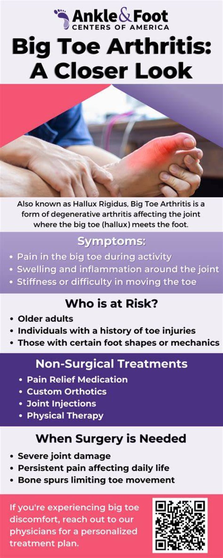 How do you fix arthritis in your big toe?
