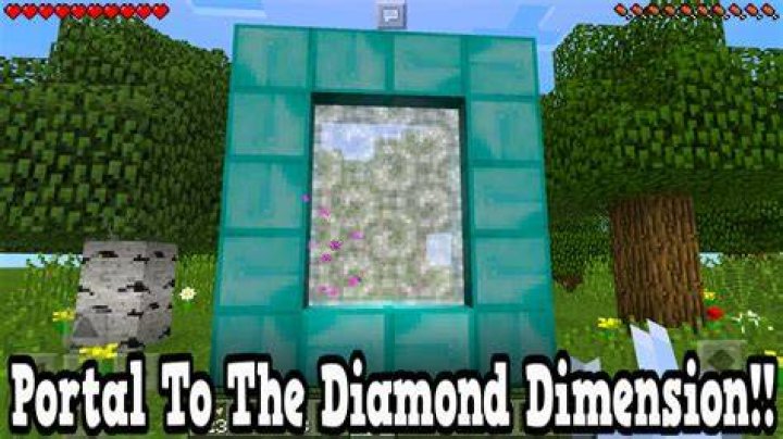 How do you get to the diamond dimension in Minecraft?