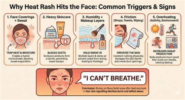 How do you treat heat rash on face?