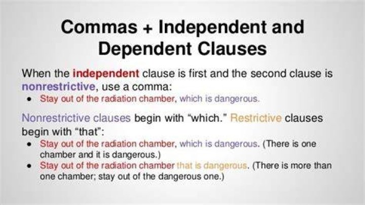 How do you use commas with dependent clauses?