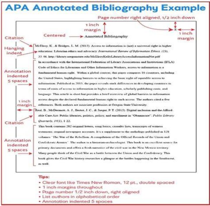 How do you write an annotated bibliography apa style?