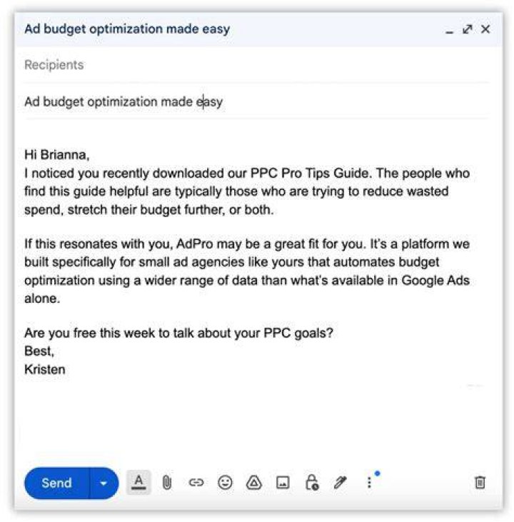How do you write an introductory email to a customer?