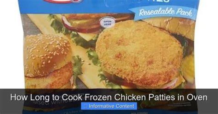 How long do chicken patties take to cook?
