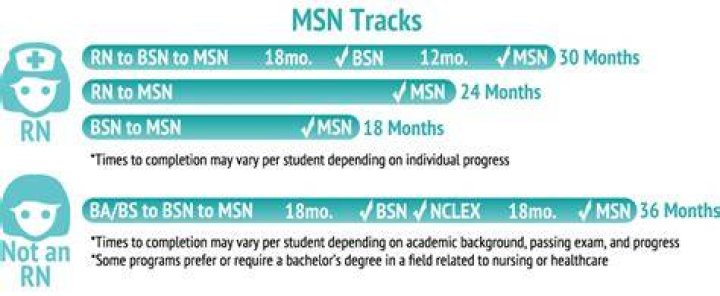 How long does it take to go from RN BSN to MSN?