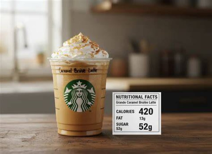 How many calories are in a nonfat caramel brulee latte?
