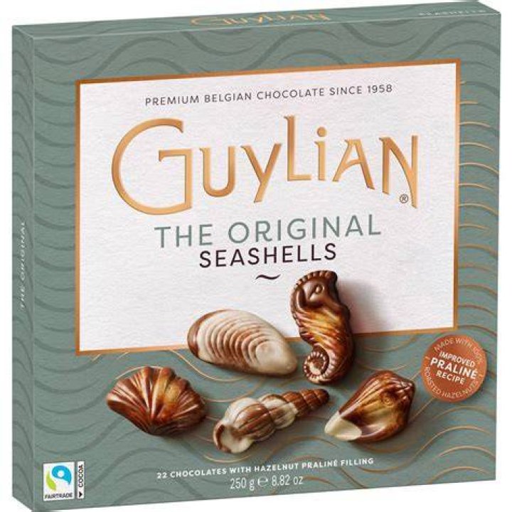How many calories are in Guylian seashells?