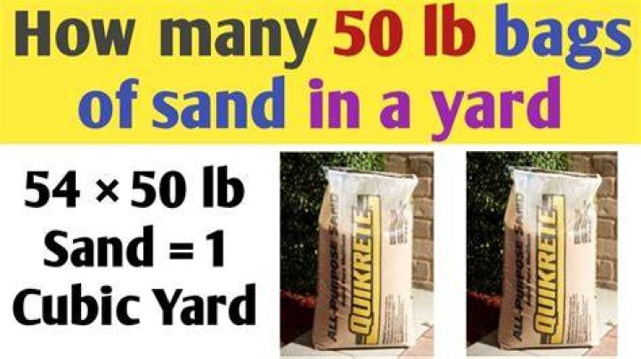 How many cups are in a 50 pound bag of sand?