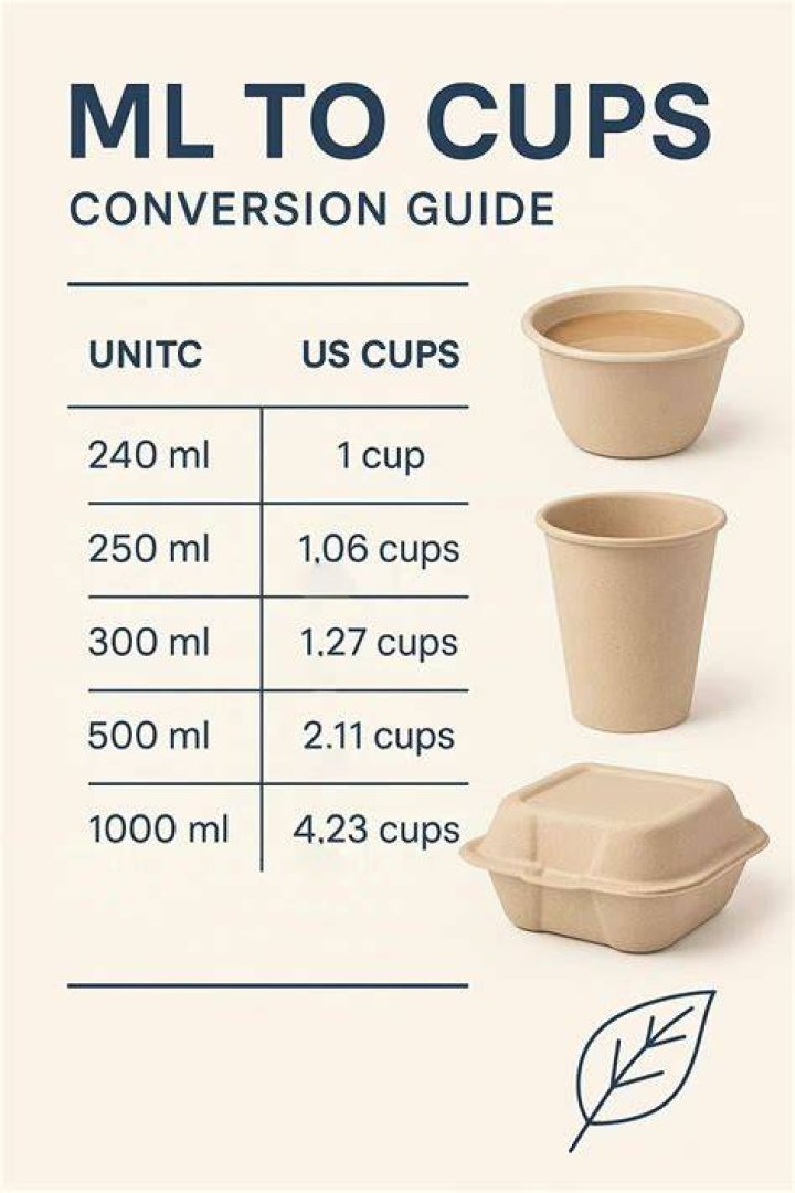 How many cups is 40ml oil?
