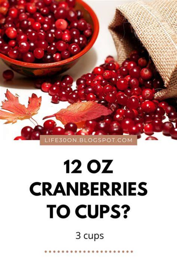 How many cups is 8 oz dried cranberries?