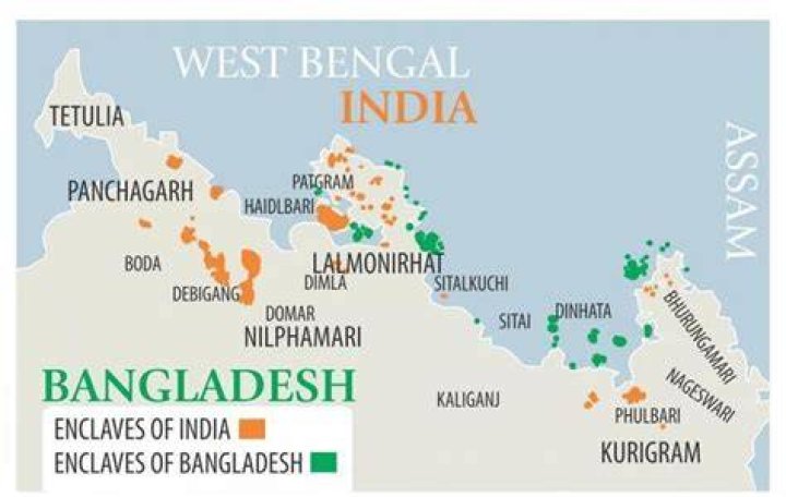 How many enclaves does Bangladesh have in India?