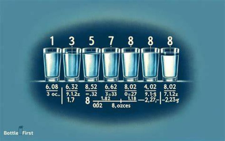 How many grams is 2 glasses of water?