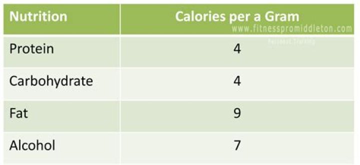 How many kcal is in a gram?