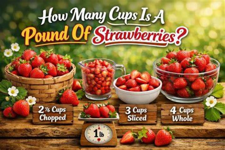 How many pints of strawberries in a pound of strawberries?