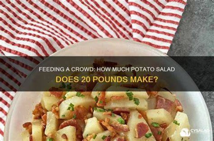 How many pounds of potato salad does it take to feed 20 people?