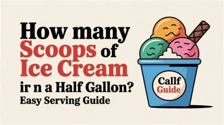 How many scoops of ice cream are in a half gallon?