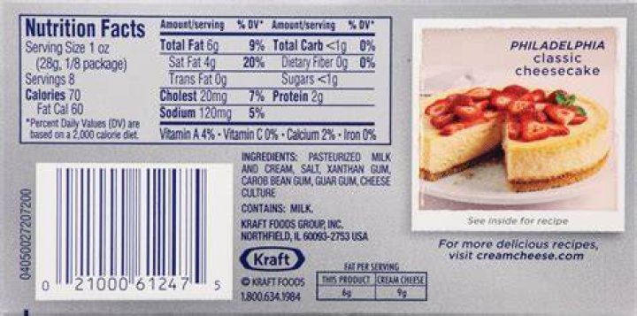 How many tablespoons are in a brick of cream cheese?
