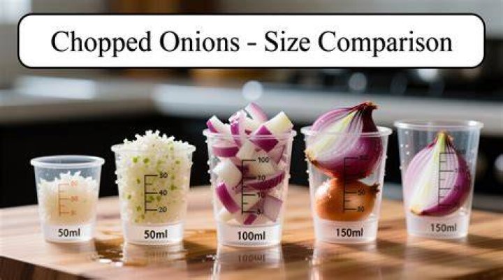 How much does 4 cups of sliced onions weigh?
