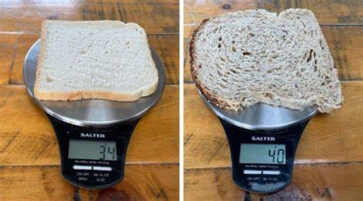How much does a slice of bread weigh?