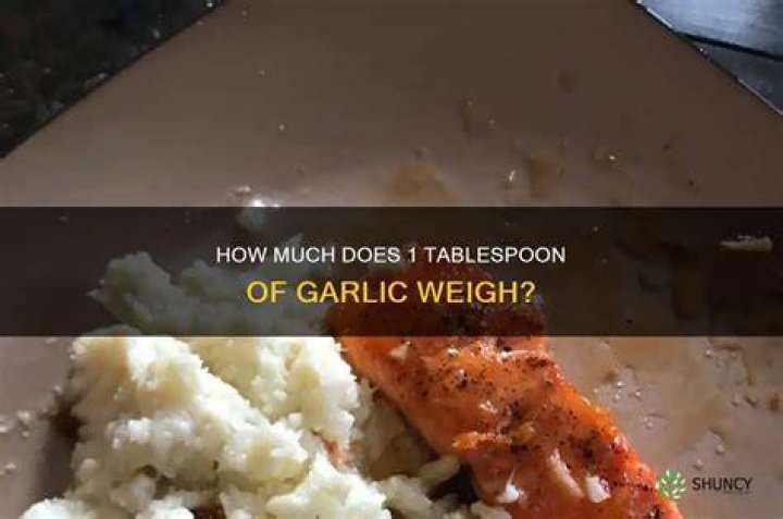 How much does a tablespoon of food weigh?