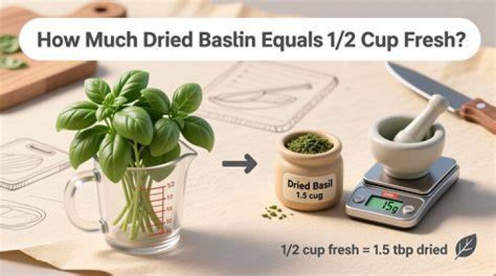 How much fresh basil equals a tablespoon?