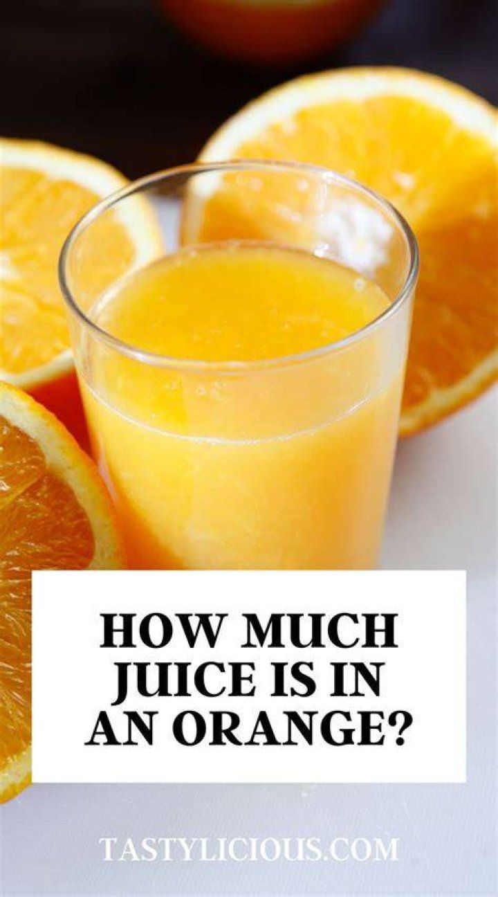 How much juice do you get from one orange ML?