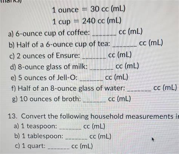 Is 30cc an ounce?