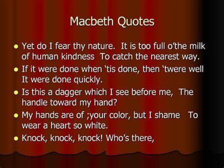 What are quotes from Macbeth?