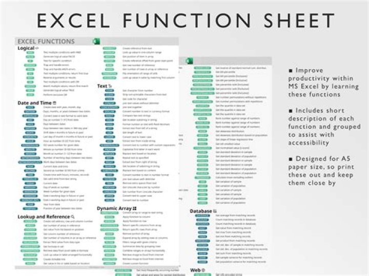 What are the 10 most used Excel functions?