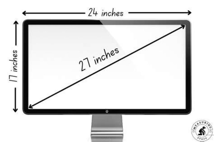 What are the dimensions of a 27 monitor?