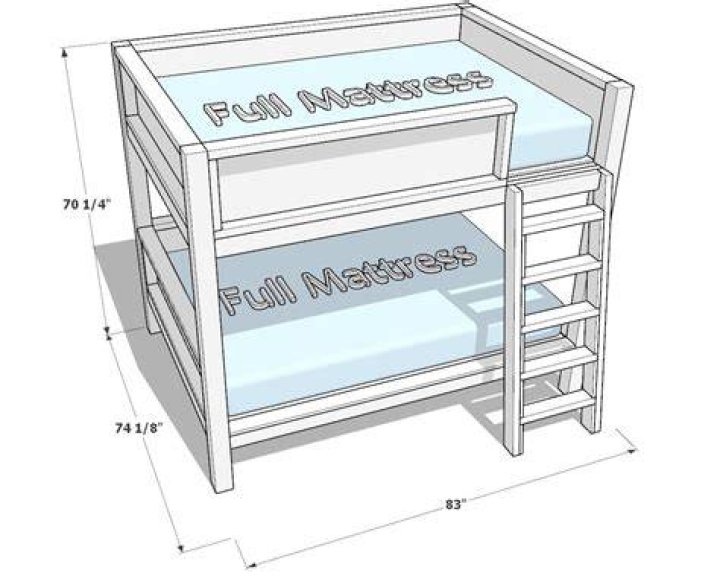 What are the dimensions of a full size bunk bed?